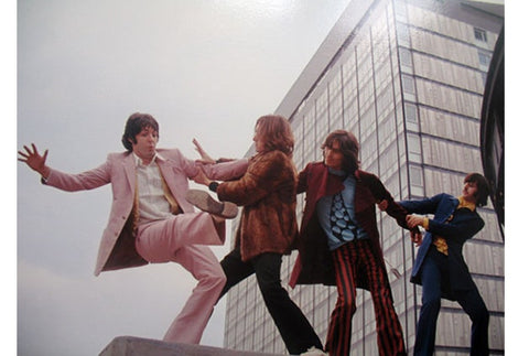 beatles in suits and george harrison flare street flares