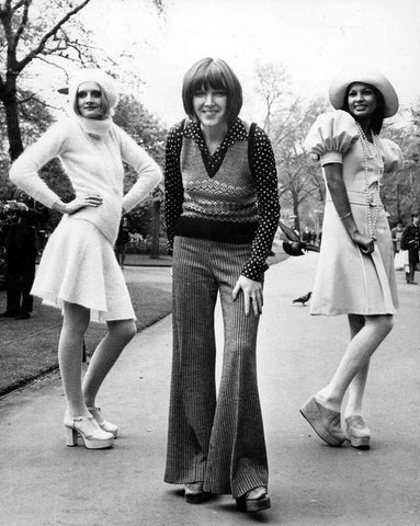 Mary Quant 1970er-Jahre-Mode-Flare-Straße