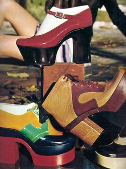 Platform heels 1970's fashion Flare Street