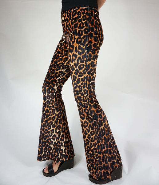Leopard Print Velvet Flares - Exclusive Design | Flare Street