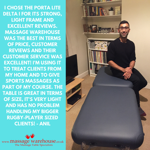 Customer review of the Porta-Lite Delta I Massage Table from Massage Warehouse from Anil