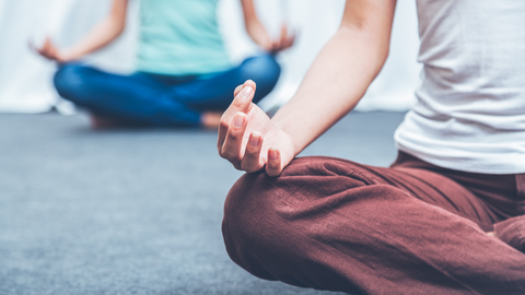 Women meditating