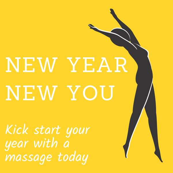 Post for social media to promote massage as part of a New Year detox program 