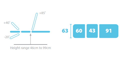 Seers Three Section Dimensions