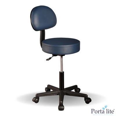 Swivel Therapy Stool with Back Rest