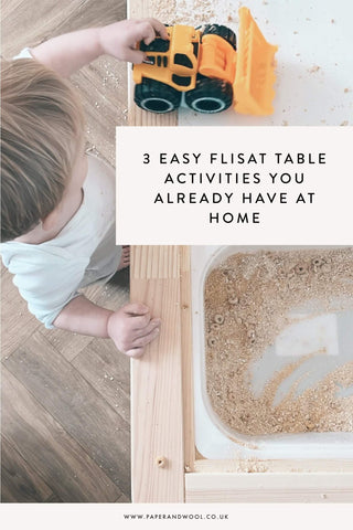 flisat table activities paper and wool