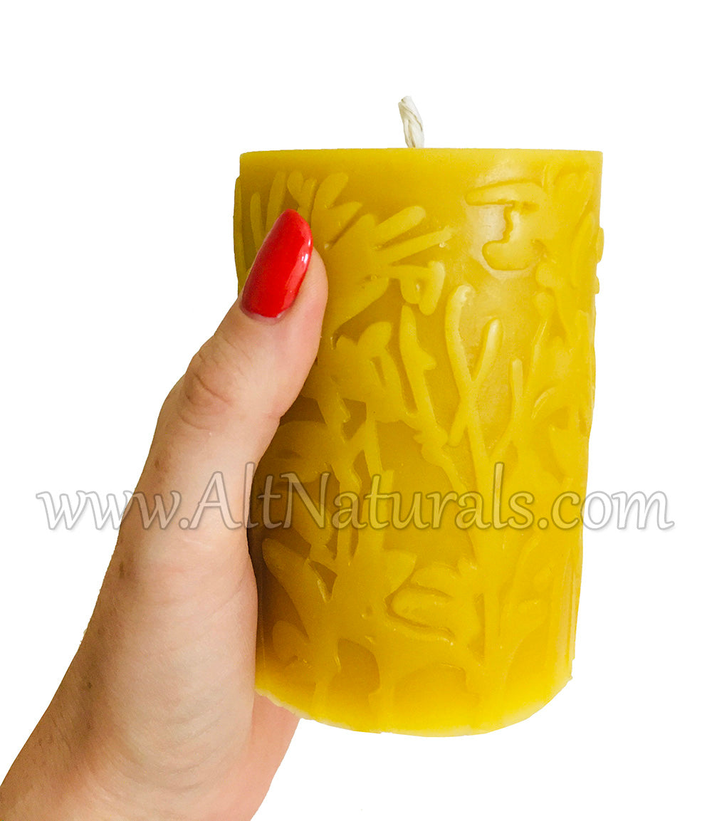 100% Premium Beeswax Pillar Candles