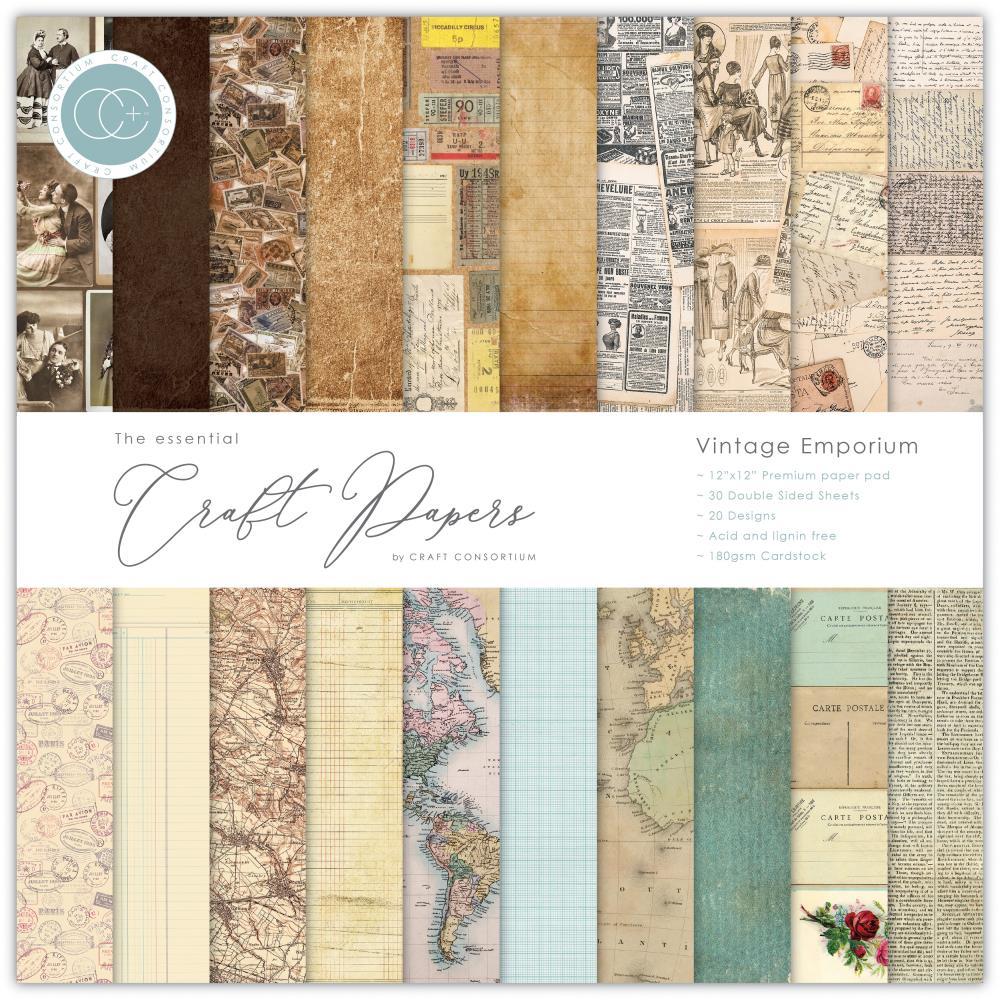 30 Hojas Papel Decorado Scrapbook 12x12 Vintage Mapas Hobbees