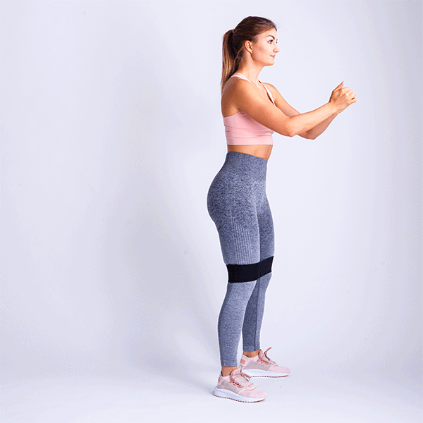 Squat jump with Sport2People Booty Hip band