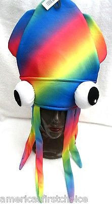 Squid Octopus Hat Rainbow Gay Pride Octopus Adult Fun Silly Hat Cap-Brand New!