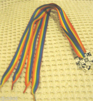 Premium Rainbow Blue Green Red  Orange Red Rockabilly Punk Shoe laces Shoelaces