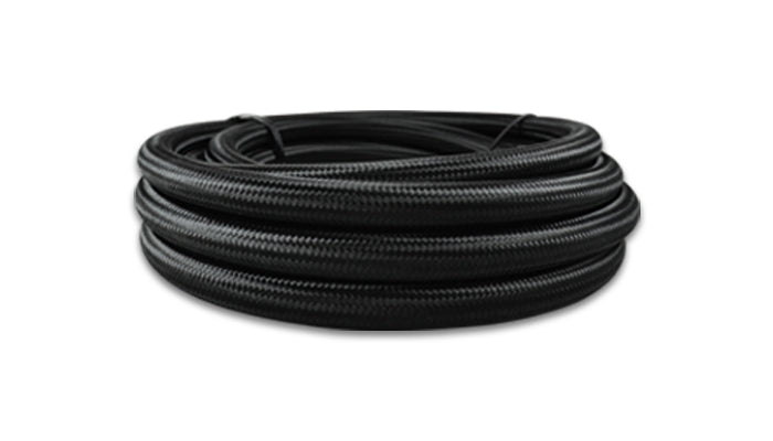 2ft Roll of Black Nylon Braided Flex Hose; AN Size: -20; Hose ID 1.125