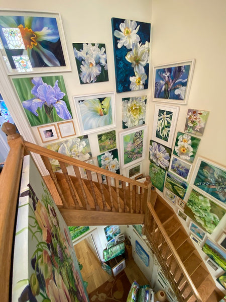 amazing gallery wall on staircase by anita nowinska