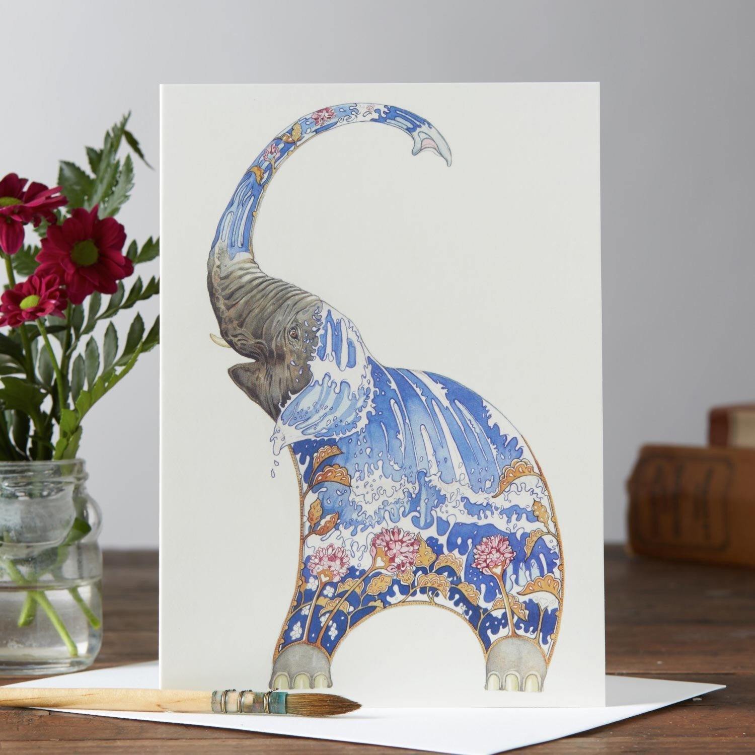 Elephant Squirting Water Card