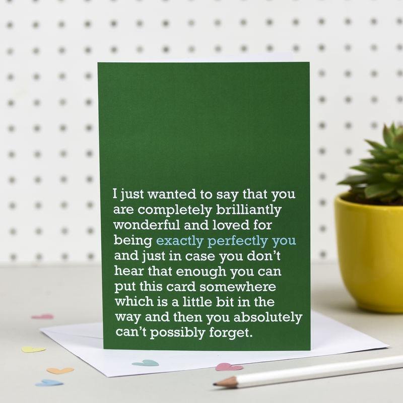 Exactly Perfectly You Card