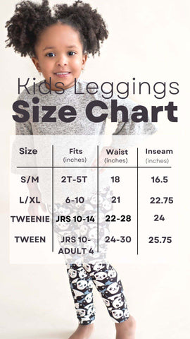 Charlie's Project Kids Soft Cloud Soft Legging Size Chart