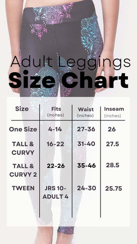 Adult Leggings Size Chart