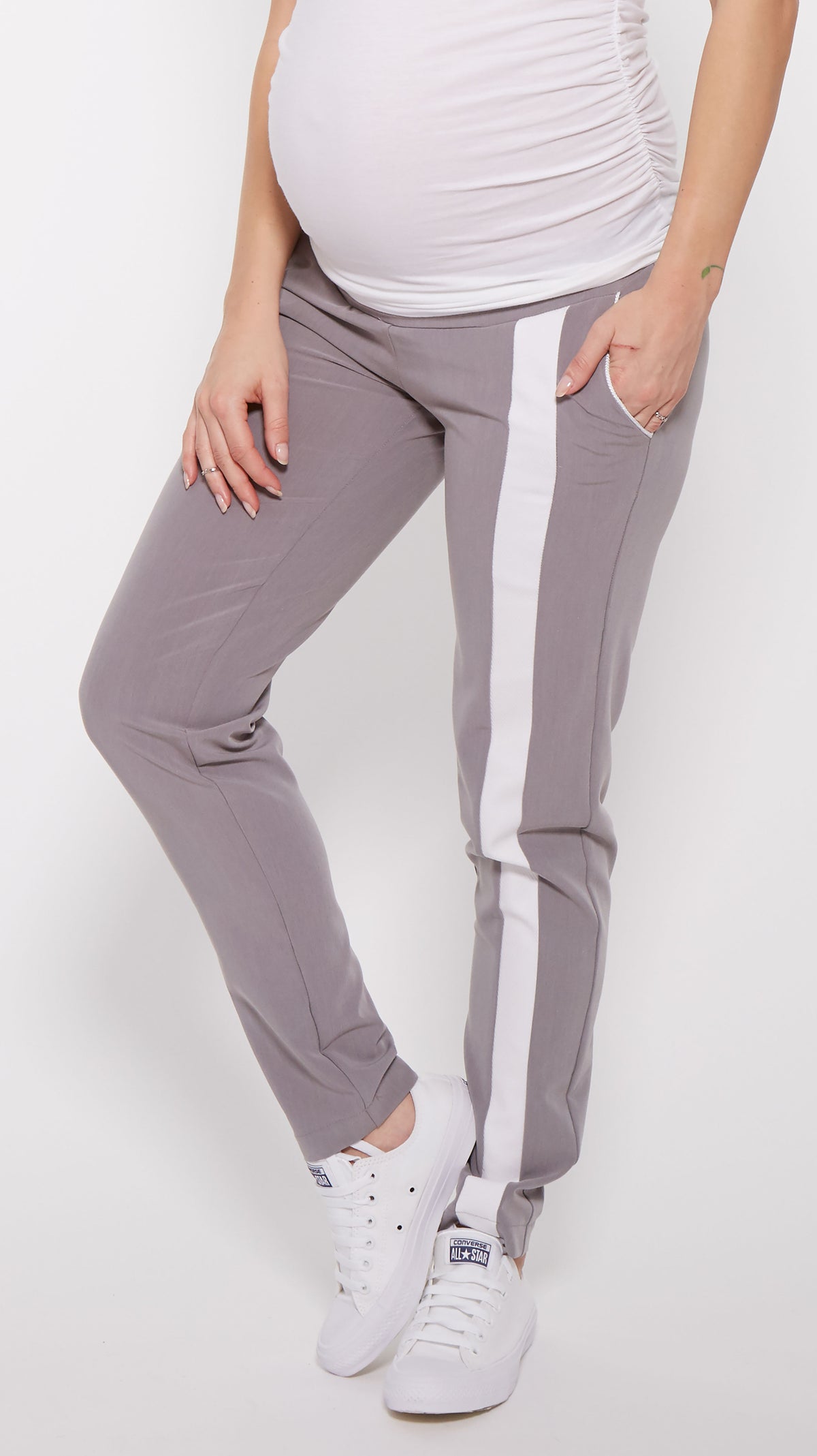 Racing Stripe Maternity Pant- Maternity Wear by Stowaway Collection
