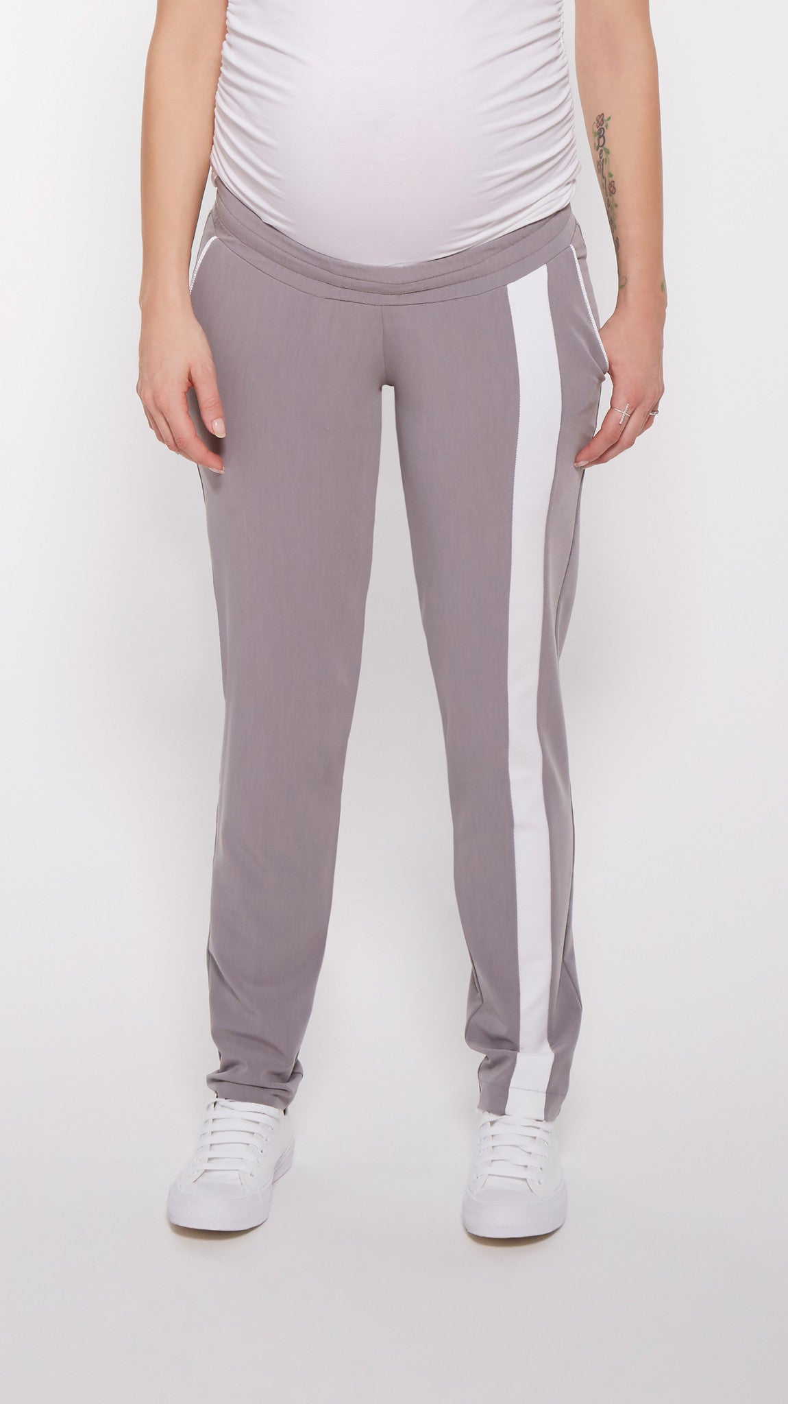 Modern Eternity Ella Active Maternity Pants - Small - Grey