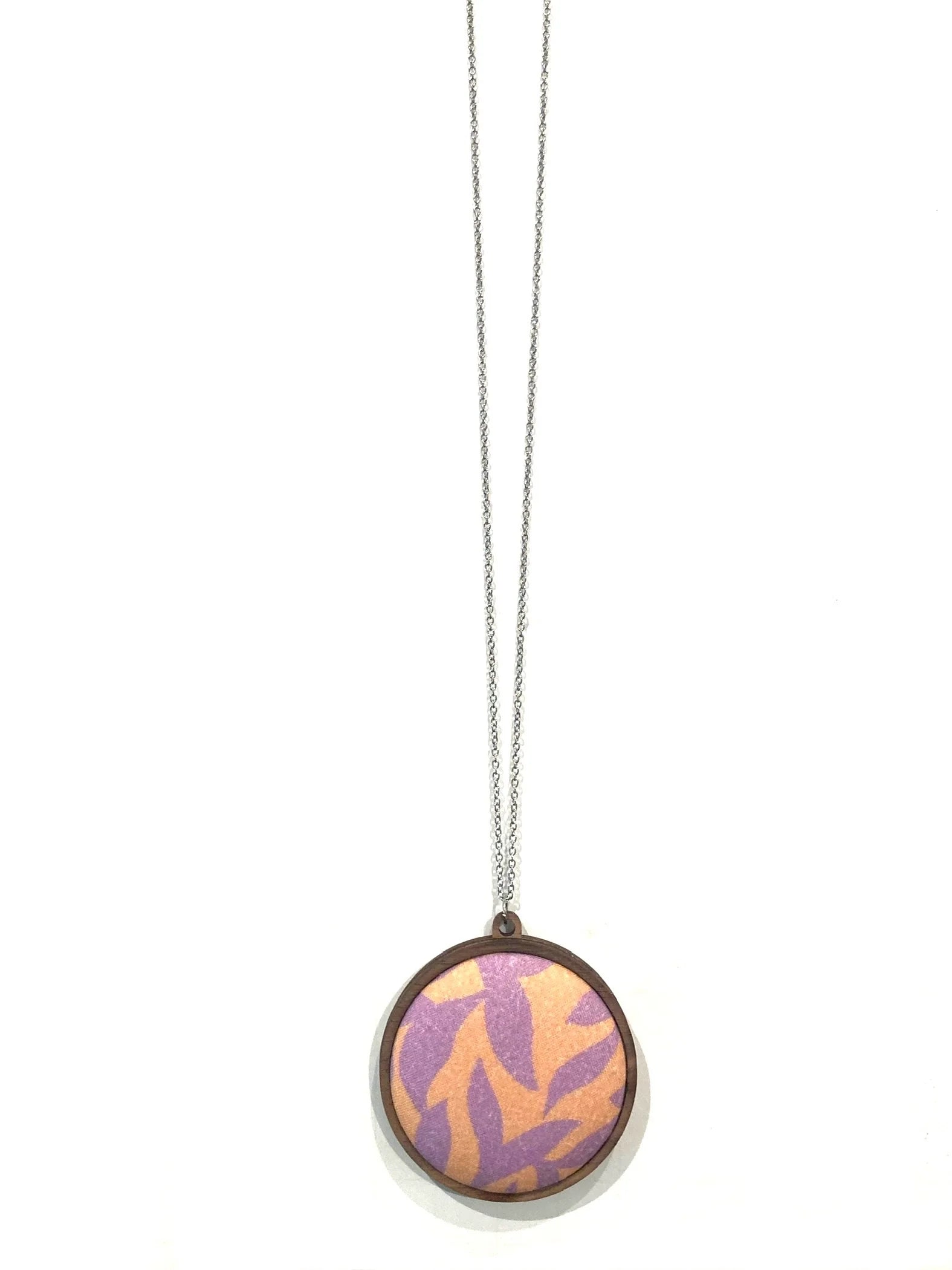 BOTÓN DE AZÚCAR - Pendant Necklace- Single- Salmon Lavender 2