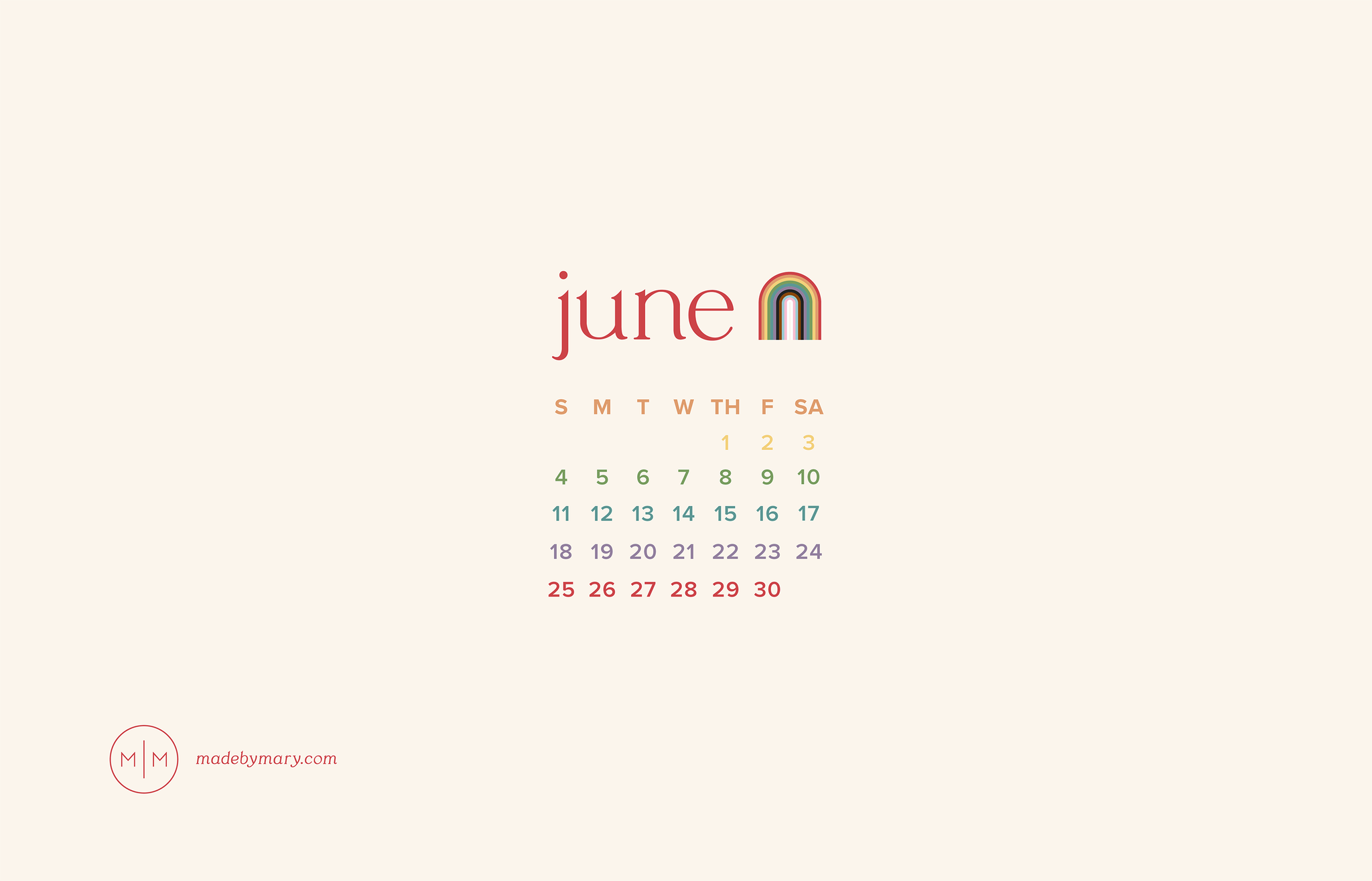 june calendar desktop