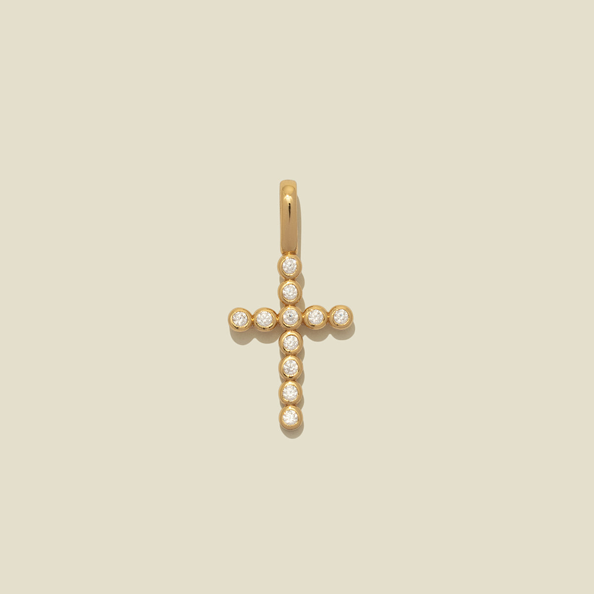 Image of CZ Poppy Cross Charm