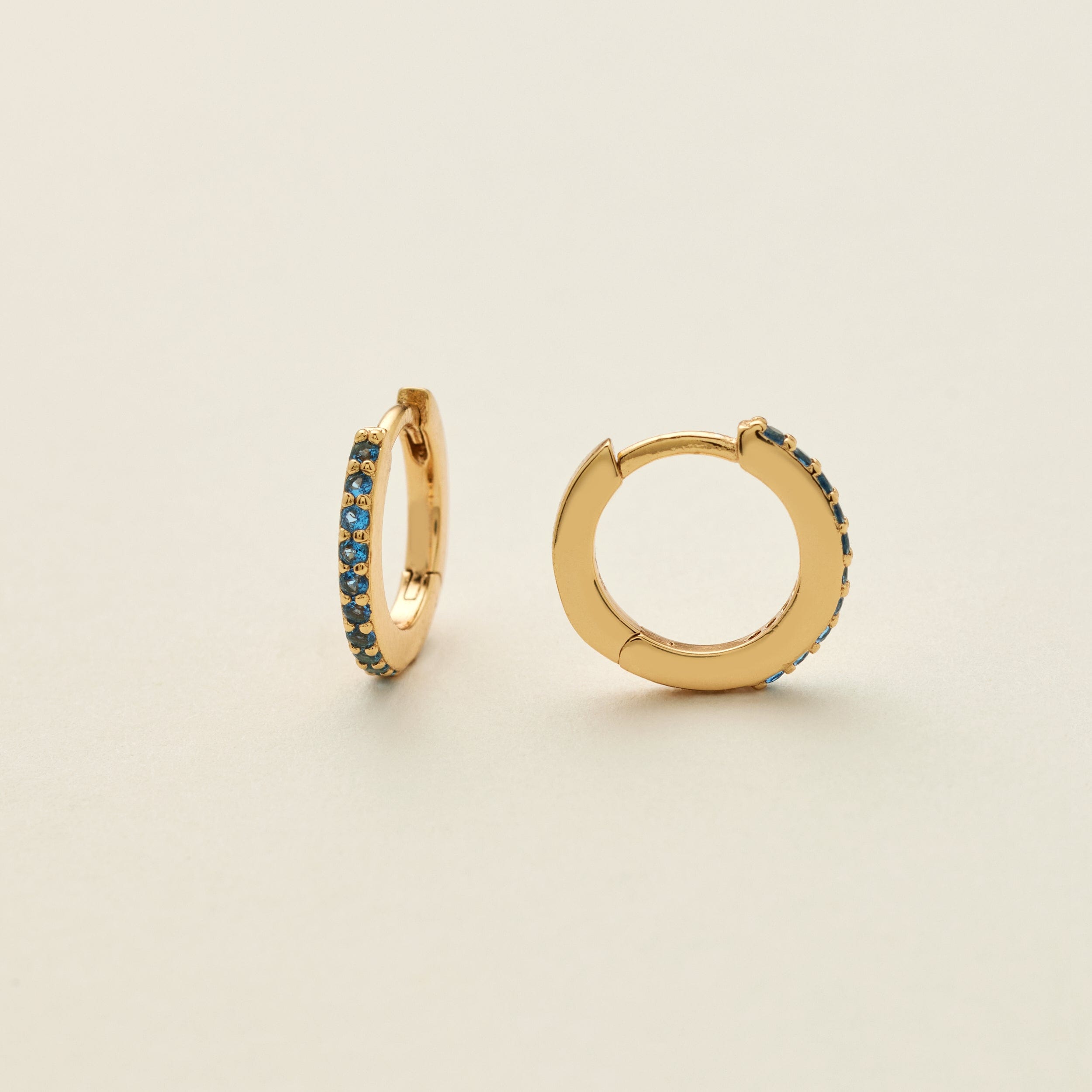 Image of December Birthstone Hoop Earrings