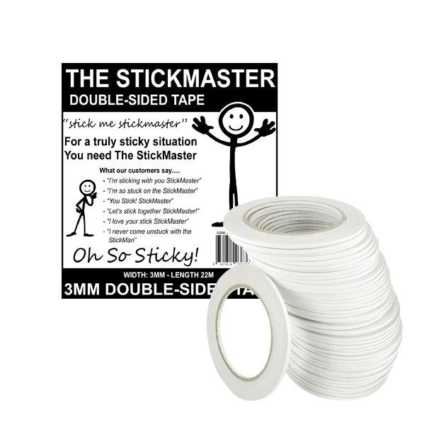 The Stickmaster Double Sided Tape 3mm X 22m Craftonline