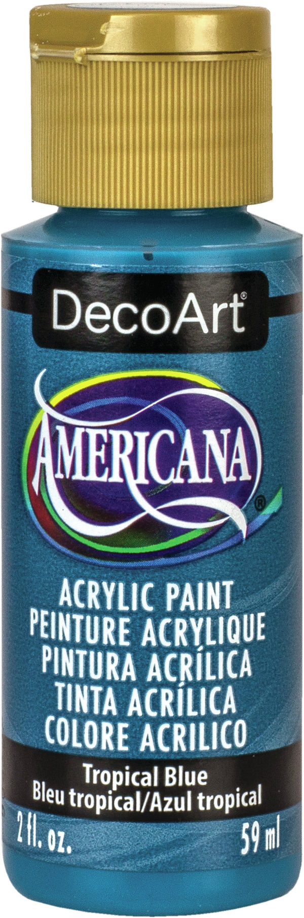 Americana Neons Fluorescent Acrylic Paint 2oz-Electric Blue