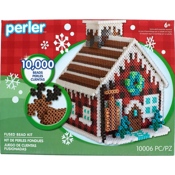 Perler Fused Bead Kit -Gingerbread Barn