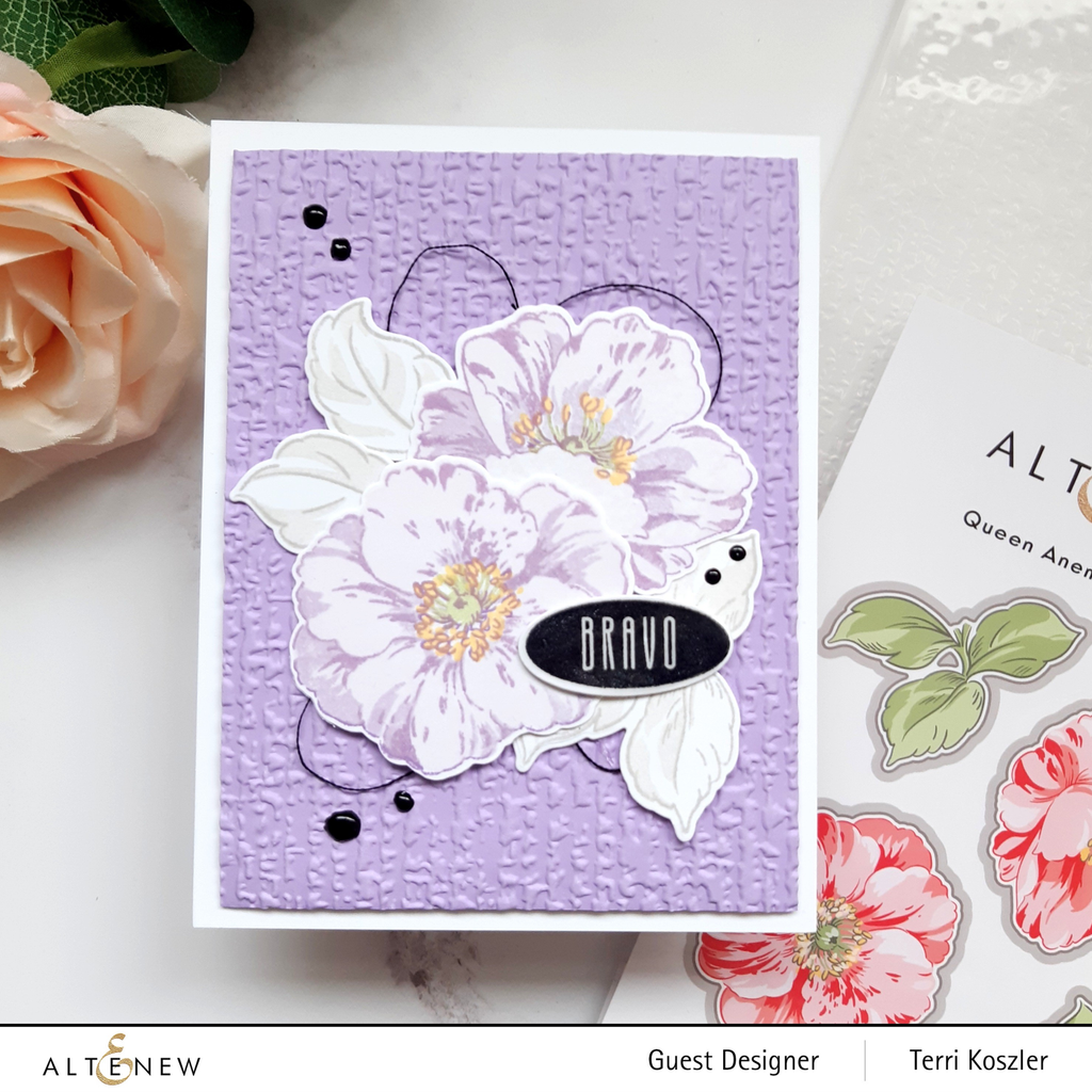 Altenew Queen Anemone Stamp Set