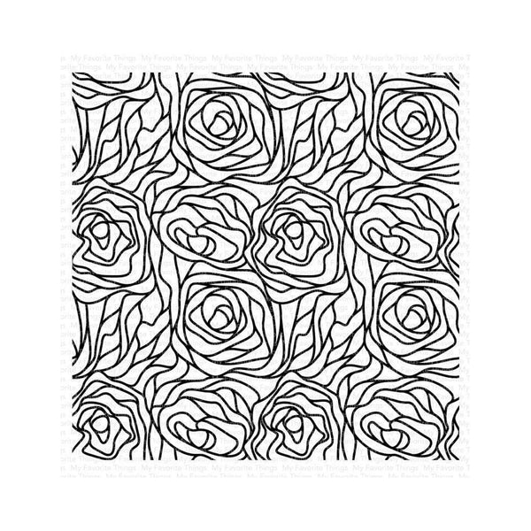 Download My Favorite Things Rubber Stamp - Abstract Roses Background - CraftOnline