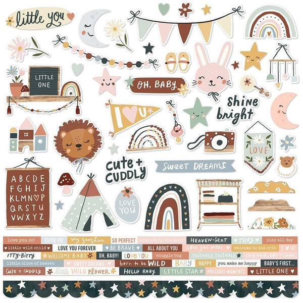 Simple Vintage Christmas Lodge - Layered Stickers