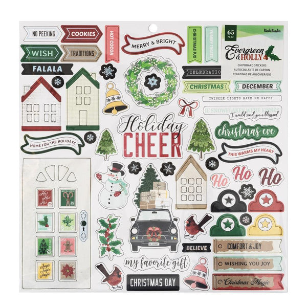 Vicki Boutin - Evergreen and Holly Collection - Christmas - Washi Tape -  Gold Foil Accents