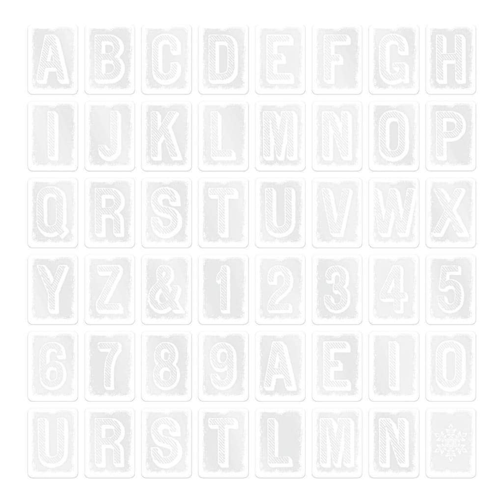 Tim Holtz - Idea-Ology Transparent Alpha Tiles 48 pack Christmas, Whit ...