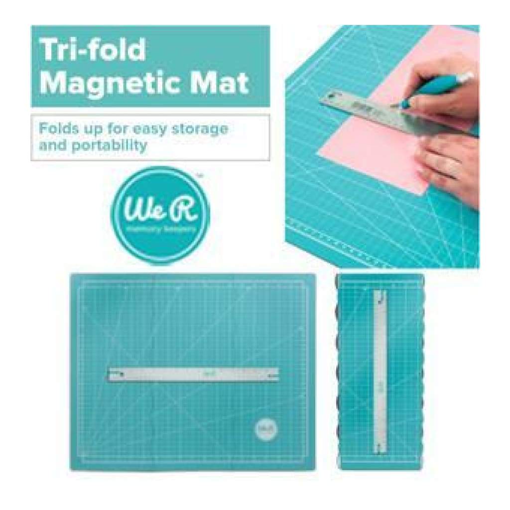 We R Memory Keeperstri Fold Magnetic Mat With 15in Metal Ruler