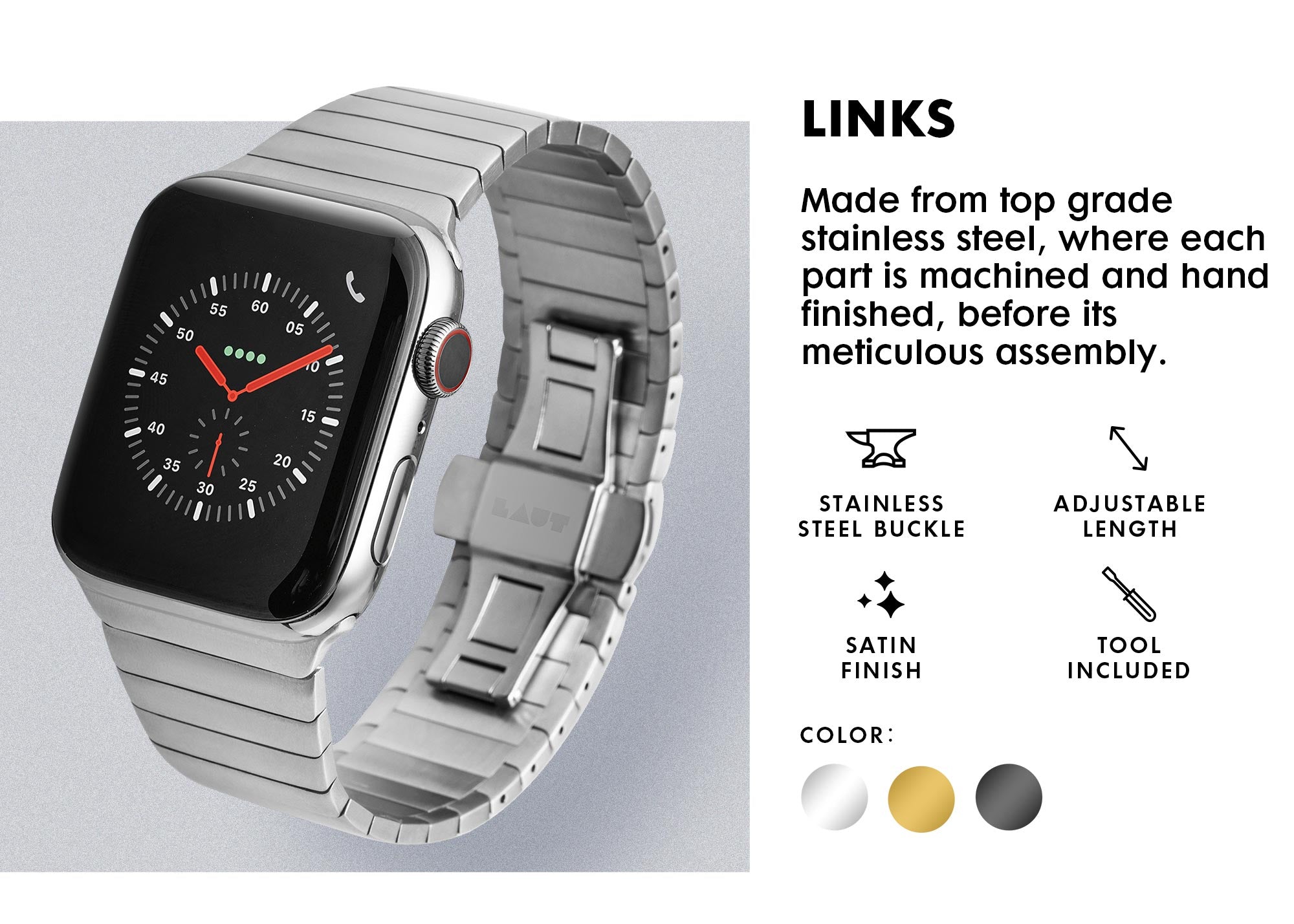 LAUT LINKS Watch Strap for Apple Watch