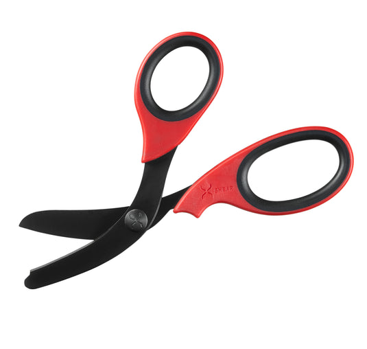 Household Scissors / Shears, ~6 in Stainless Steel Blades, Red