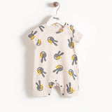 organic cotton baby bunny playsuit