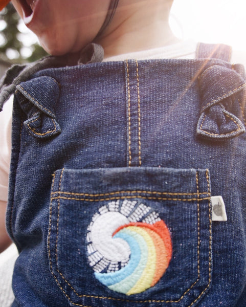 The bonnie mob rainbow embroidered denim kids clothes