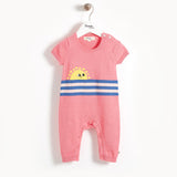 pink organic cotton baby sunshine playsuit