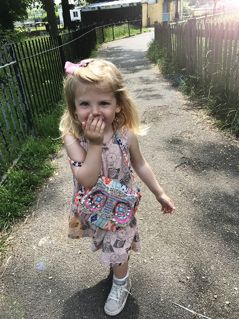 Kate Freud's daughter wearing The bonnie mob