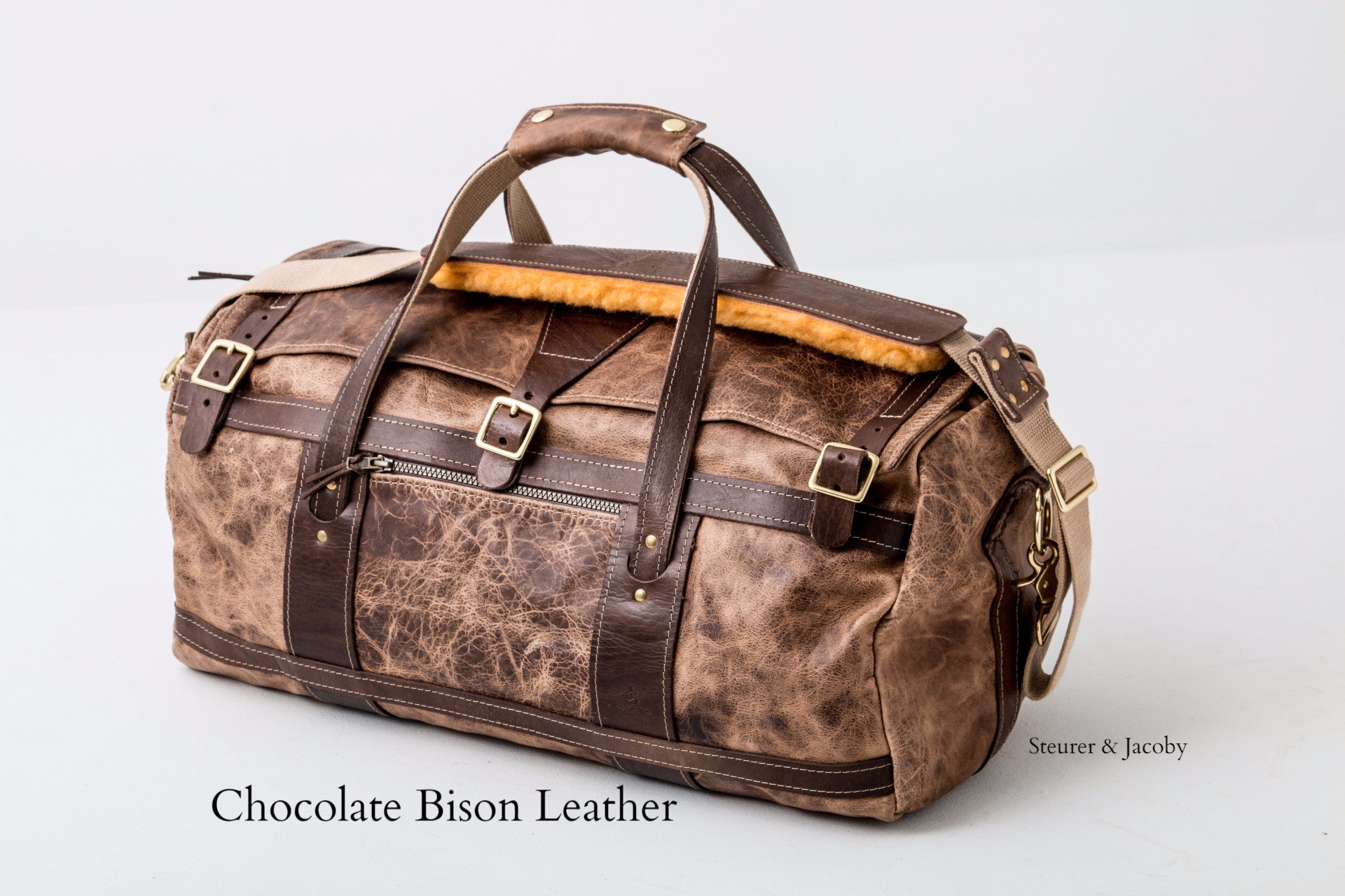 Leather duffel bag - duffel bag - Copper River Bag Co.