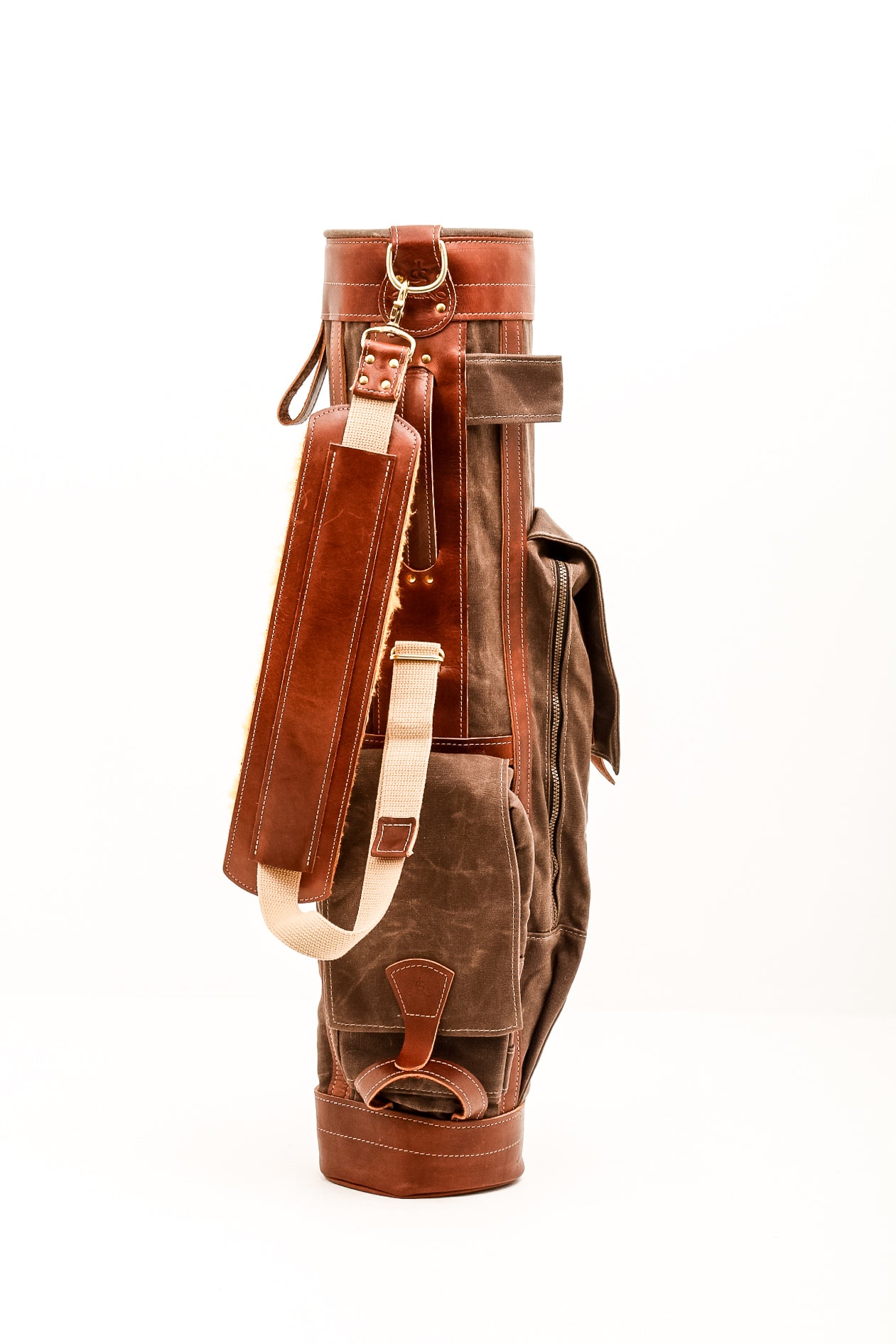 Leather and Canvas Airliner Golf Bag for Modern and Hickory Golf - Steurer & Jacoby