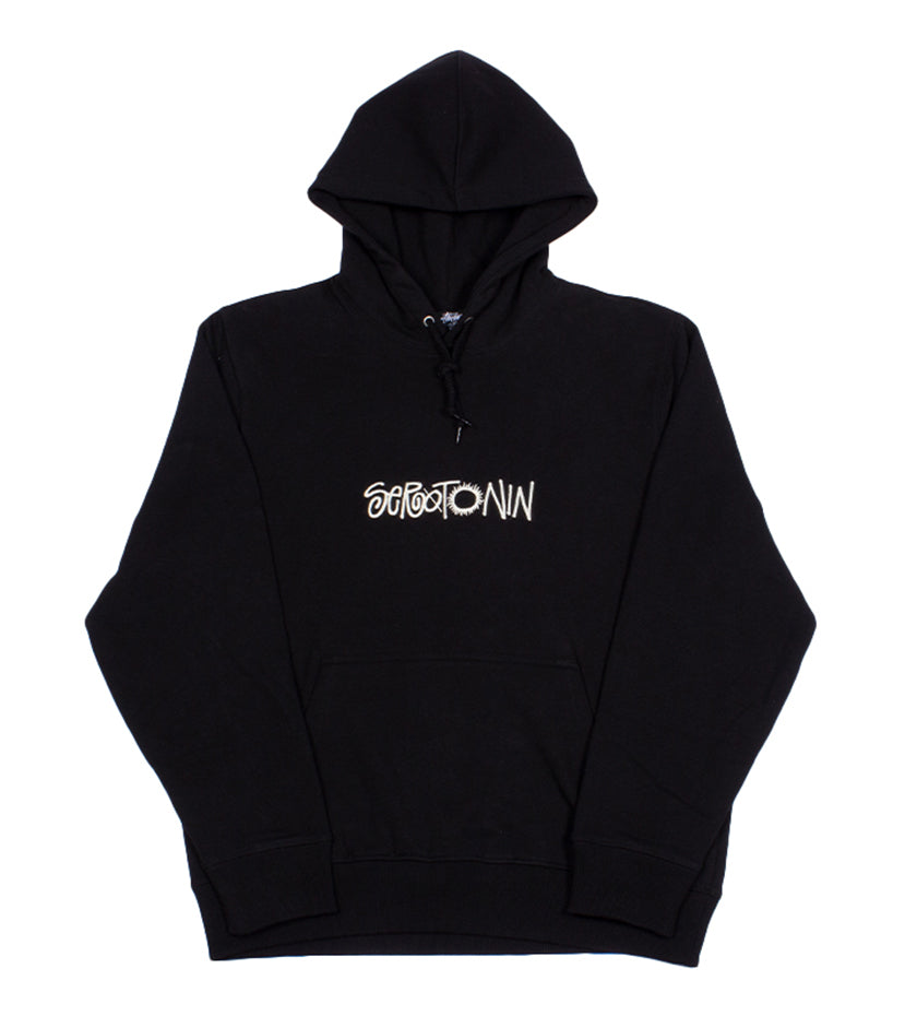 Serotonin Embroidered Hoodie (Black)