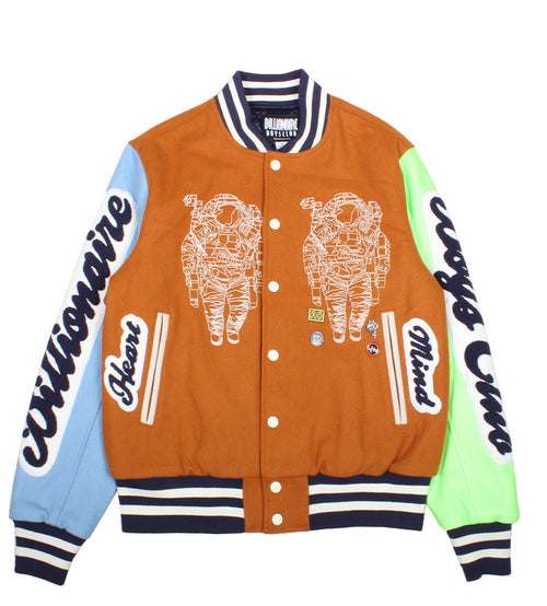 Off-White Green and Orange Varsity Bomber Jacket – BlackSkinny