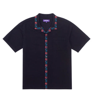 Linen Tetris Club Shirt (Black)