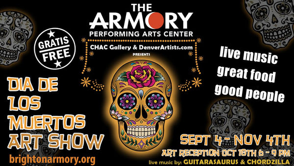 Dia De Los Muertos Art Show at the Brighton Armory featuring Colorado Artist Christopher Beikmann