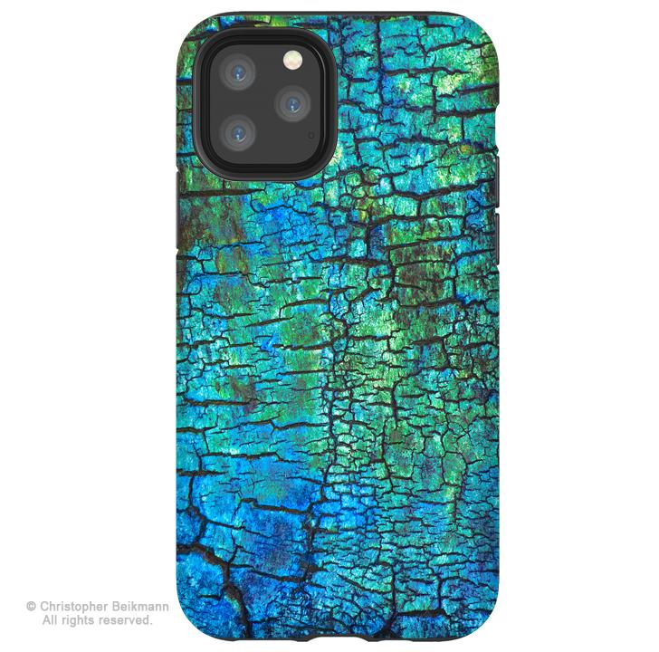Azul Crust - iPhone 12 / 12 Pro / 12 Pro Max / 12 Mini Tough Case Tough Case - Dual Layer Protection for Apple iPhone XI - Blue and Green Abstract Art Case