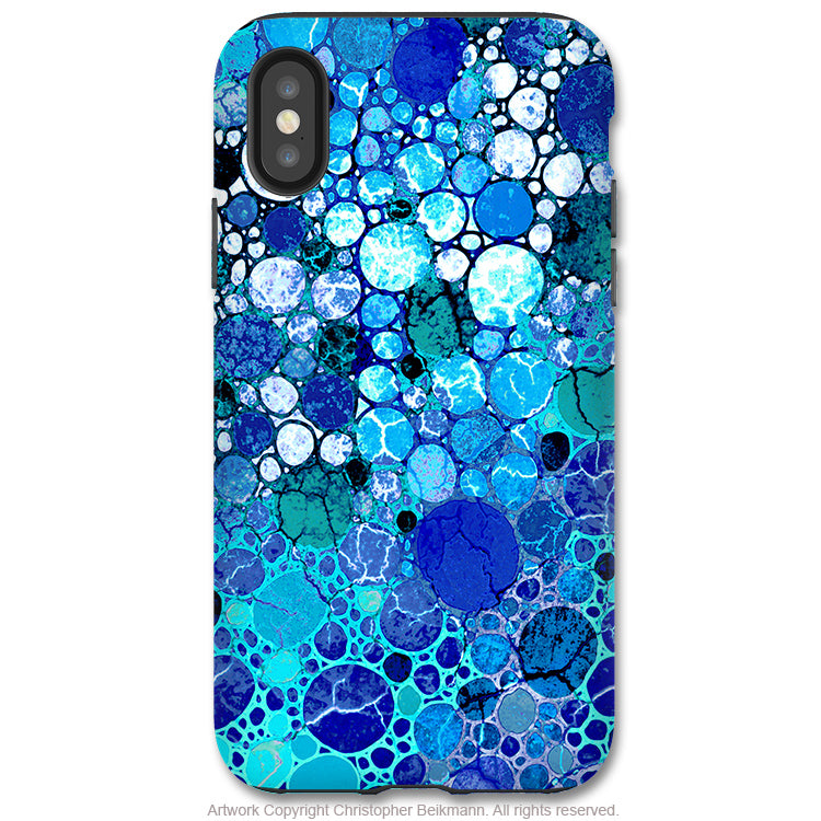 Blue Bubbles Iphone X Xs Xs Max Xr Tough Case Dual Layer Pro Fusion Idol Arts
